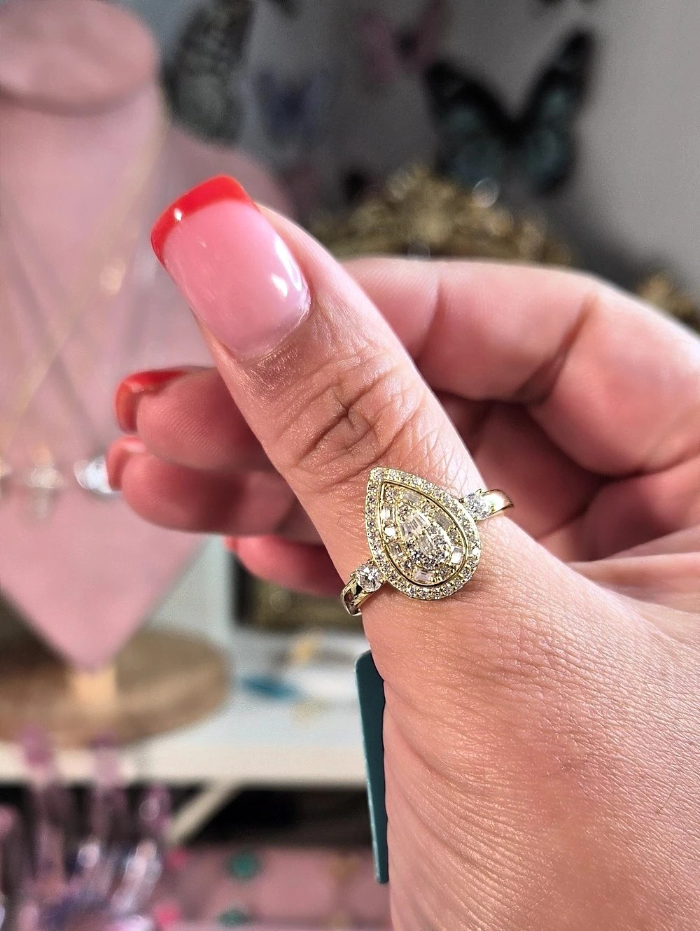 0.79ct Moissanite Ring Size 8